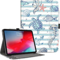 Vimorco Case for iPad (A16) 11th Generation 2025, for iPad 11th/10th Generation Case, Pencil Holder & Hand Strap & Pocket, Multiple Stand Protector PU Leather Cover, Auto Wake/Sleep, Marine Animal
