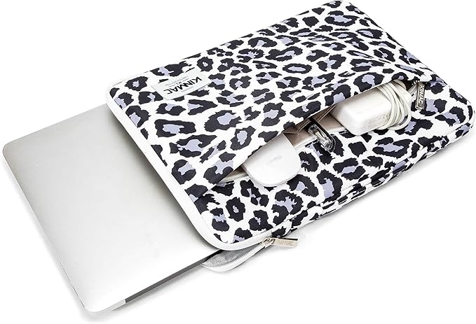 Kinmac 360° Protective Laptop Sleeve Case Bag Cover with Handle for MacBook Pro 16 inch,16 inch HP,Lenovo,Dell,ASUS,Acer Ultrabook and Business Laptop (Leopard)