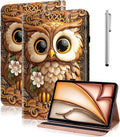 Case for iPad 10.2 & 10.5, iPad 9th /8th/7th Generation 10.2 inch 2021/2020/2019 Case,PU Leather Flip Stand Card Slots - Brown Owl