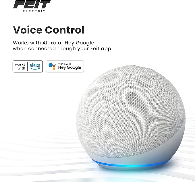 Feit Electric OM60/RGBW/CA/AG/3 60 Watt Equivalent WiFi Color Changing and Tunable White, Dimmable, No Hub Required, Alexa or Google Assistant A19 LED Smart Light Bulb, 3-Pack, Rgbw Multicolor, 60W
