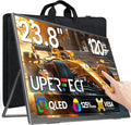 UPERFECT 24" 120Hz QLED Portable Touchscreen Monitor 1080P 125% sRGB 400Nits w/Stand & VESA, HDMI USB-C Travel Monitor for Laptop/Gaming Devices/Phone/Mini PC, External Second Screen for Gaming & Work
