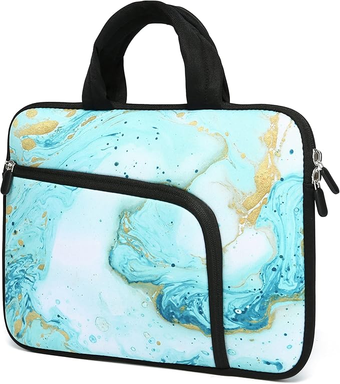 11 11.6 12 12.1 12.5 inches Laptop Sleeve Chromebook Case Ultrabook Case Notebook Sleeve PC Messenger Bag Tablet Case Neoprene Handle Sleeve for Adult Men Women, Two Pockets (Vast Ocean)