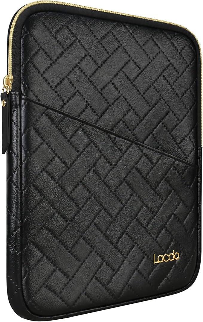 Lacdo Tablet Sleeve Case for 11 inch iPad A16 / 11 inch iPad Air M4 M3 M2 / 11" iPad Pro M5 M4 / 10.9" iPad/10.2" iPad/10.9" ipad Air, 11" Samsung Galaxy Tab A9+ Bag, Fit Magic Keyboard, Elegant Black