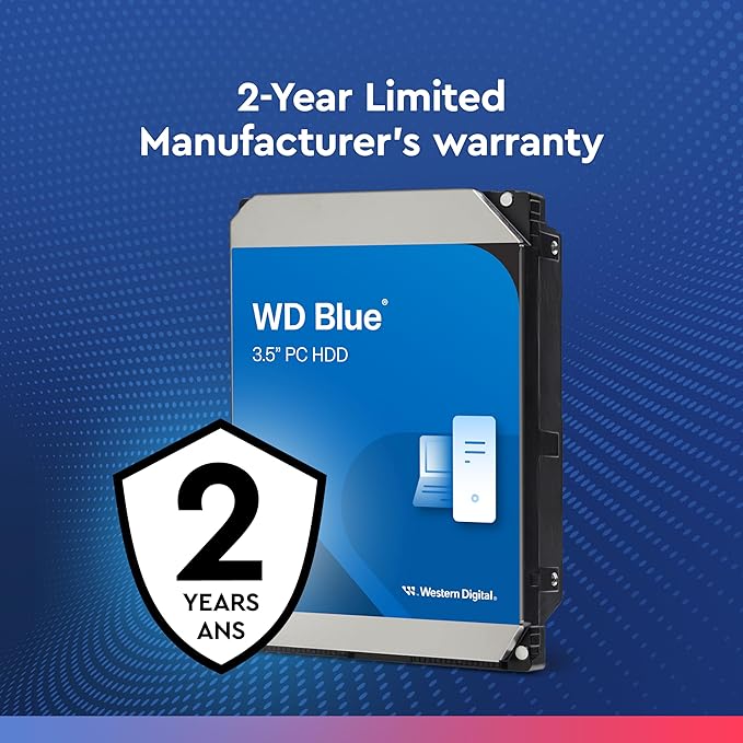 Western Digital 2TB WD Blue PC Internal Hard Drive - 7200 RPM Class, SATA 6 Gb/s, 256 MB Cache, 3.5" - WD20EZBX