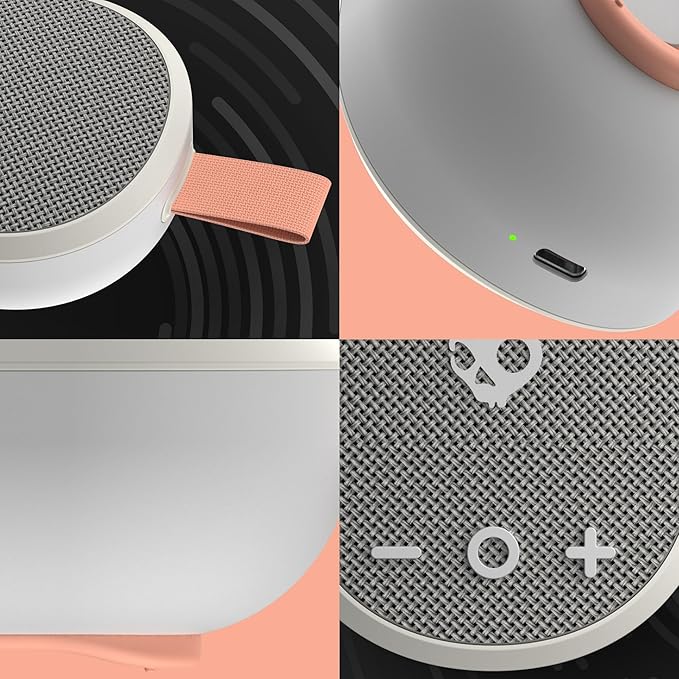 Skullcandy Ounce Wireless Bluetooth Speaker - IPX7 Waterproof Mini Portable Speaker with 16 Hour Battery, Downward Firing Passive Radiator, and Ballistic Nylon Carry Strap