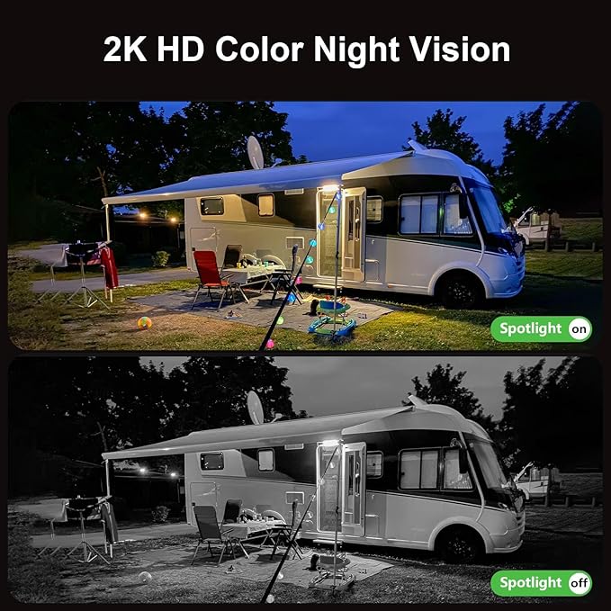 4G LTE Cellular Security Camera No Internet Needed, No WIFI Security Cameras Wireless Outdoor, Solar Camera With SIM Card, PIR Sensor, 360 PTZ, 2K HD, 2-Way Talk, Free Cloud Storage (Need Apply)
