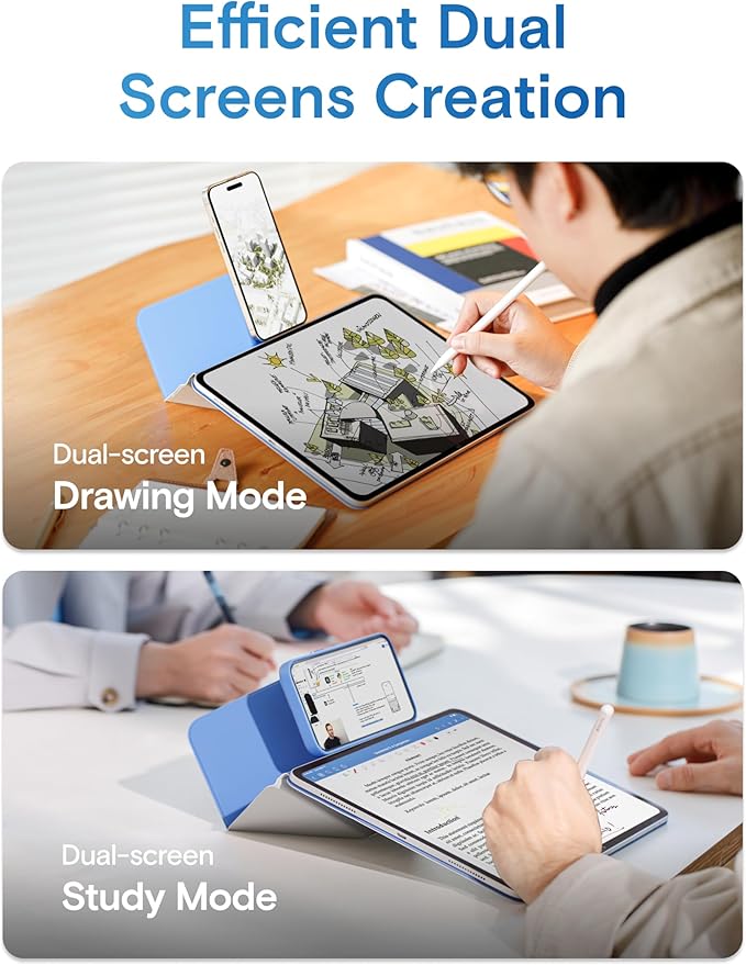 MOFT Dynamic Folio Case for iPad Pro 11- inch (M5 2025 / M4 2024), Slim Magnetic Stand Case with 20+ Viewing Angles, Auto Wake/Sleep, Ultra Thin, Soothing Mist x Misty Cove