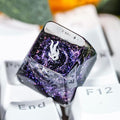 Purple Galaxy Swirl Astronaut Artisan Keycap R1 SA Profile Custom 1U ESC Astronauts Keycaps Handmade Gaming Resin Key Cap Cherry MX Switch Compatible Mechanical Keyboard Gift for Space Lover