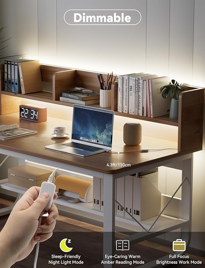 MIWISE LED Strip Lights,Super Bright 5V USB COB Tape Light 9.84ft/3m 4000K Natural White with Touch Dimmer Switch,CRI90+ Flexible Dimmable TV Backlights,for Mirrors,Under Cabinet,Home DIY Projects