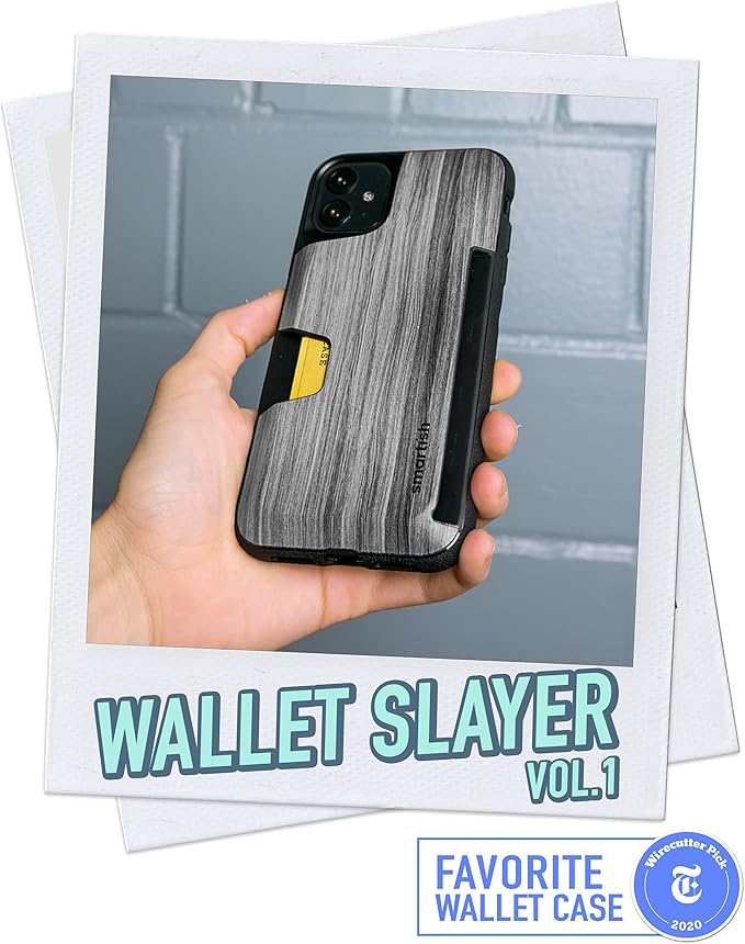 Smartish® iPhone 11 Wallet Case - Wallet Slayer Vol. 1 [Slim + Protective] Credit Card Holder - Drop Tested Hidden Credit Card Slot Cover for Apple iPhone 11 - [Graspin' Aspen]