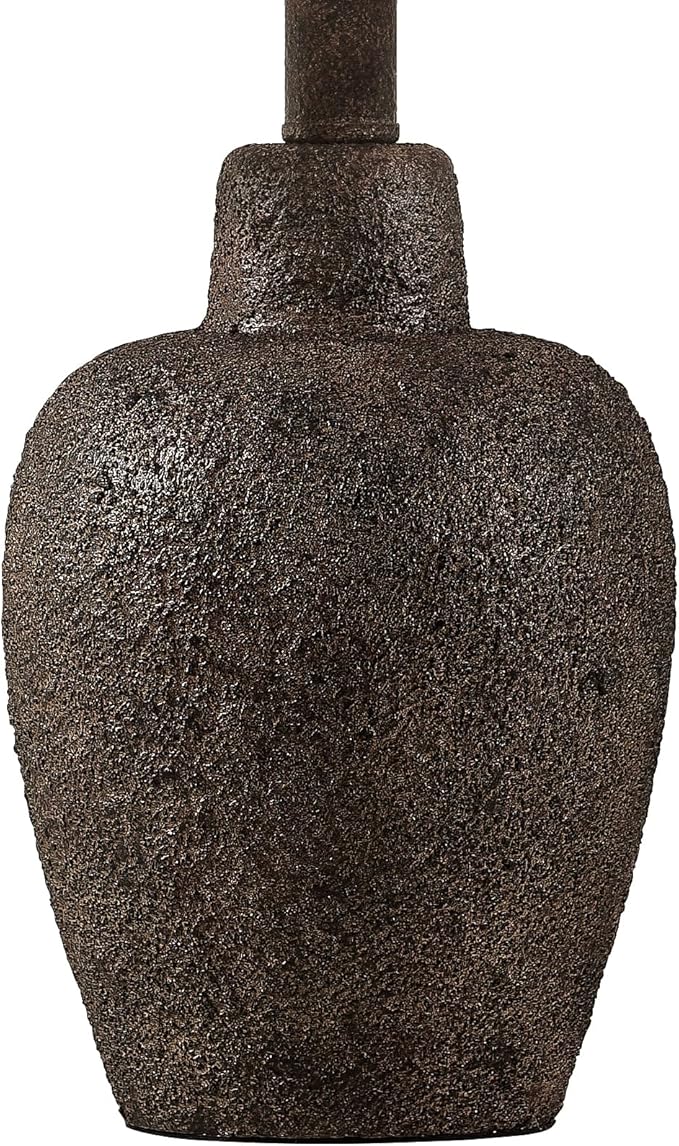 21" Table Lamps for Bedroom Set of 2 Small Farmhouse Bedside Lamps for Living Room Rustic Cottage Jar-Shaped Lamp for Nightstand Retro Brown Finish,Bulbs Not Included ﻿
