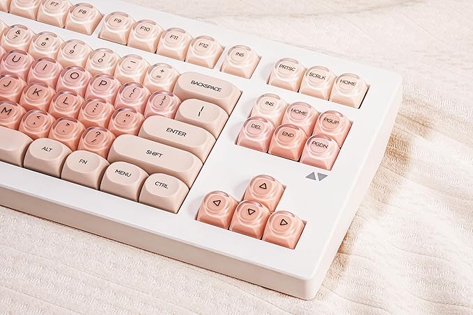ZORNHER CG870 Foundation Mechanical Keyboard,80% Pink Creamy Keyboard Wireless,Gaming Keyboard Cute,Jelly MOA Profile Round Keycaps,Creamy Sounding Linear Switches,PC Gaming