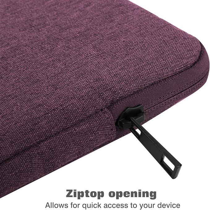 MoKo 13 Inch Tablet Sleeve Fits New 13inch iPad Air M4 2026, iPad Pro M5/M4/Air M3/M2 13", iPadPro 12.9", Galaxy Tab S8+/S9+ 12.4", Polyester Bag Fit with Apple Pencil or Smart Keyboard, Purple