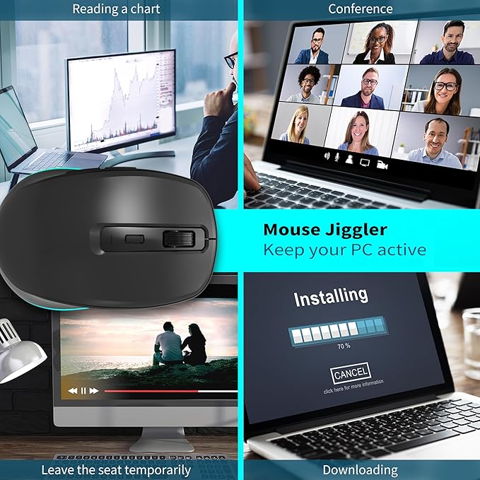POWZAN Backlit Wireless Keyboard and Mouse Combo, Rechargeable Quiet 2.4G Cordless USB Slim Full Size for Apple iMac, MacBook, laptop and PC, Space Gray