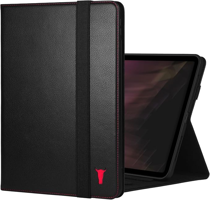 TORRO Case Compatible with iPad Pro 11” M5 / M4 (2025/2024) – Premium Leather iPad Pro 11” 2025/2024 Case with Stand Function, Apple Pencil Connectivity and Wake/Sleep Function (Black)