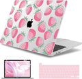 May Chen for MacBook Pro 16 inch A2141 2020 2019 Release, Screen Protector & Keyboard Cover Plastic Soft-Touch Case for MacBook Pro 16-inch with Touch Bar & Touch ID - Strawberry