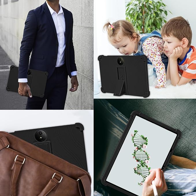ATOOZ for TCL NXTPAPER 11 Plus Tablet Case 2025 (9469X) with PC Stand Soft Silicone Kids Case for TCL NXTPAPER 11 Plus 11.5 Inch (Black)