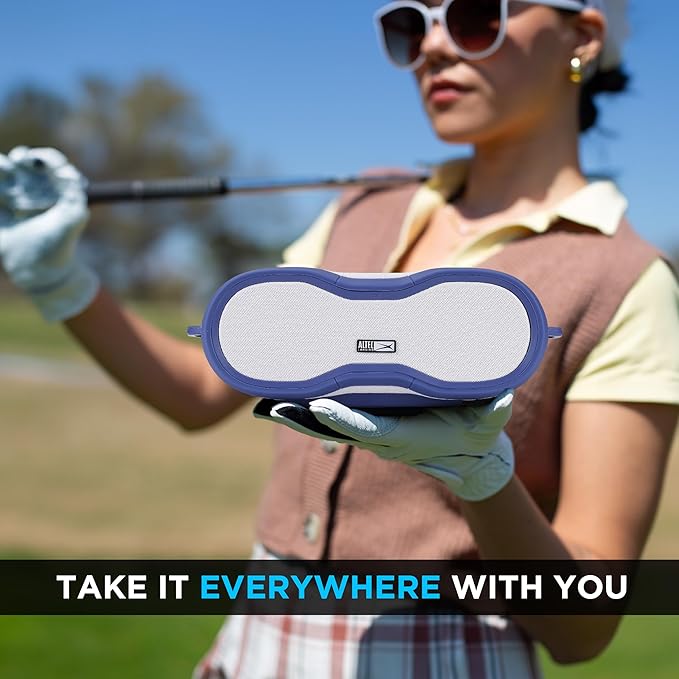 Altec Lansing - BoomJacket Wireless Bluetooth Speaker, Magnetic Waterproof Speaker, IPX7 Outdoor Speaker with 24H Playtime, Portable Speaker with Carabiner, Mountable, Quick Charge