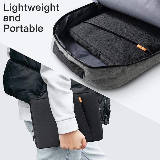 JETech Laptop Sleeve for 13-14Inch MacBook Neo (A18 Pro), MacBook Air/Pro (M1-M5) 2020-2026, 13-13.6 Inch Notebook, Waterproof Shock Resistant Bag Case with Accessory Pocket (Black)