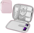 MoKo 7-8 Inch Tablet Sleeve Carrying Case with Handle, Padded Protective Travel Bag for iPad Mini A17 Pro/6th 8.3'', iPad Mini 5/4/3/2th 7.9", Pink