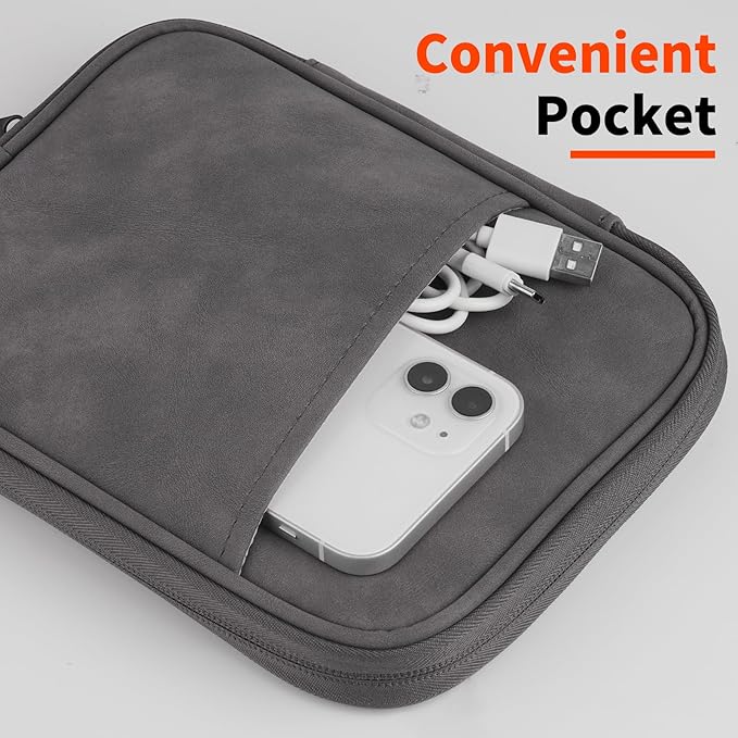 HoYiXi Universal Sleeve Bag for 7-8 inch Tablet Fire HD 8/Fire HD 8 Plus Compatible iPad mini (6th Gen) 8.3" 2021, iPad mini 5/4/3/2/1, Tab A8, 7"-8" inch Android Tablet Sleeve Case -Grey