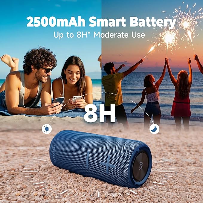 TAZATA IPX7 Waterproof Bluetooth Speaker - 30W HD Sound, 8H Playtime, TWS Pairing, BT5.3, Portable for Pool/Beach/Shower,Birthday Gift, Valentines Day Gifts