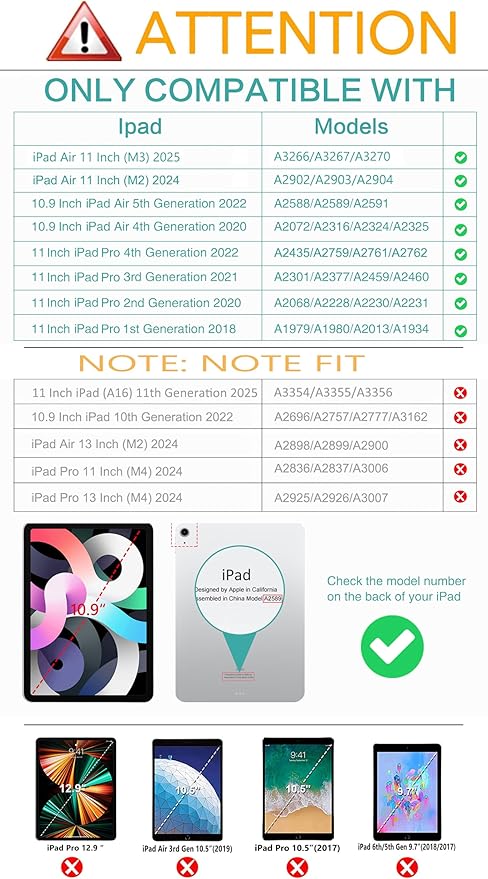 Vimorco for iPad Air 11 Inch Case M4 2026,for iPad Air 5th/4th Gen Cases 10.9-inch,for iPad Pro 11 Inch Case 4th/3rd/2nd/1st Generation 360 Degree Rotating Pencil Holder 4 Viewing Angles, Ocean Beach