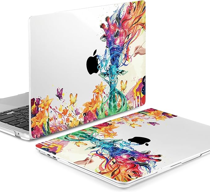 Batianda Premium Case for New MacBook Air 15 inch with M5 M4 M3 M2 Chip 2026 2025 2024 2023 Release, Designed Ultra-Slim Hardshell & Keyboard Cover & Screen Protector 4-in-1 Bundle, Colorful Deer
