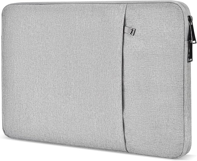 14 inch Laptop Sleeve Case for HP Lenovo Dell ASUS Acer Chromebook 14, HP Stream 14, Dell XPS 15, Inspiron 14, Lenovo ideapad 14, Asus Zenbook 14, Razer Blade 15 Water-Resistant Computer Bag -Grey