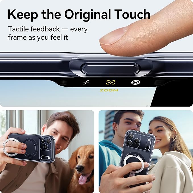 CASEKOO Ultra Magnetic Stand for iPhone 17 Pro Case Clear [Compatible with MagSafe] [16FT Military-Grade Protection] Transparent Slim Phone Ring 17 Pro Phone Cover 6.3 inch, Clear