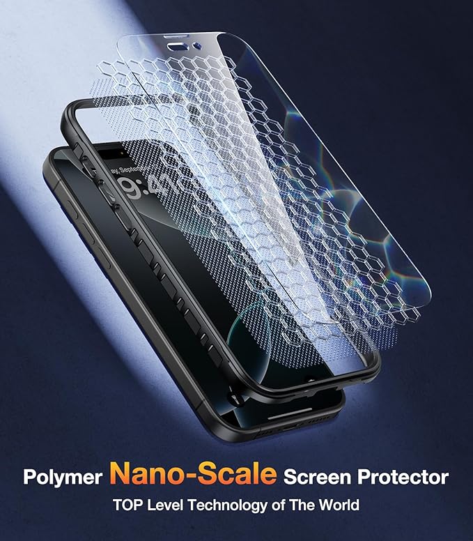 Diaclara Magnetic Designed for iPhone 16 Pro Max Case, Full Body Rugged with Touch Sensitive Anti-Scratch Screen Protector, Compatible with MagSafe, Soft Bumper Case for iPhone 16 Pro Max 6.9'', Black