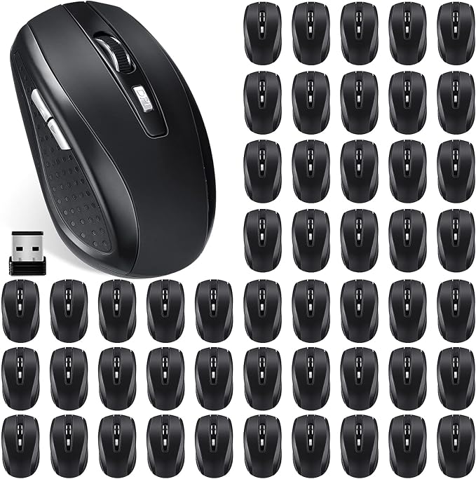 Macarrie 8 Pack Wireless Mouse for Laptop 1200dpi Wireless Computer Mouse Bulk with 6 Buttons Included USB Receiver Compatible with Windows, Pc, Computer