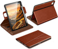 DTTO for iPad Air 11 inch Case M4 / M3 / M2 (2026/2025/2024), iPad Air 5th / 4th Gen (2022/2020), 360 Degree Rotating Premium Leather Folio Stand Cover with Pencil Holder, Brown