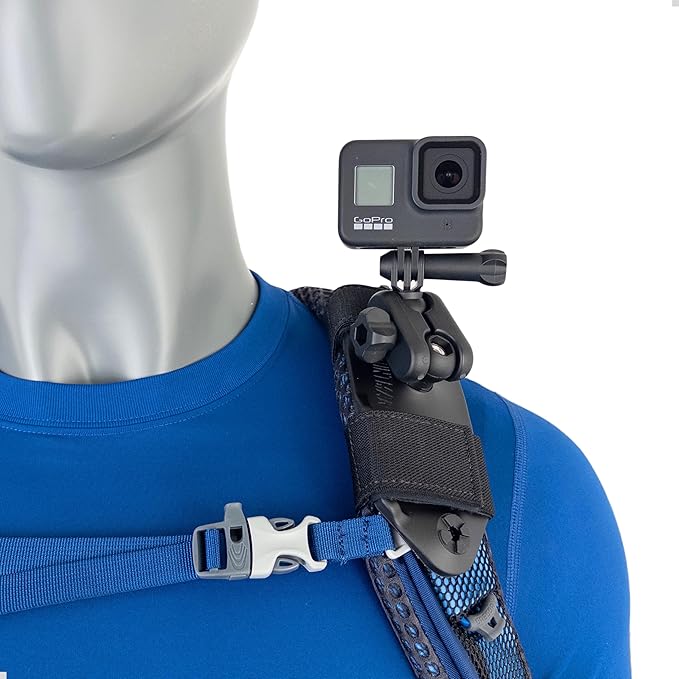 STUNTMAN Pack Mount High-Stability - Backpack Shoulder Strap Mount for Action Cameras - Fits GoPro, DJI Osmo (Action 5 Pro, 4, 3, 2), Insta360 (Ace Pro, Ace, ONE RS, ONE R), and Others