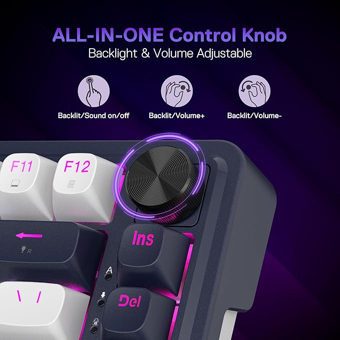 Redragon K673 HE Rapid Trigger Gaming Keyboard, 81 Keys 8K Wired Mechanical Keyboard w/Next-Gen UltraMag 100% POM Silky Magnetic Switch, Dual-Module Floating Structure Design, 5-Layer Noise Dampening