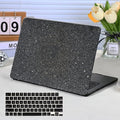 Funut for MacBook Pro 14 inch Case M5 2026 M4 2025 M3 M2 M1 2024-2021 A3427 A3426 A3434 A3112 A3185 A3401 A2918 A2992 A2779 A2442, Glitter Leather Hard Shell Case +Keyboard Cover, Shiny Gray