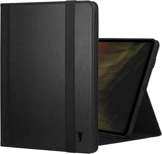 TORRO Case Compatible with iPad Pro 13” (2025/2024) – Premium Leather iPad Pro 13” M5 / M4 Case with Stand Function, Apple Pencil Connectivity and Wake/Sleep Function (Black)