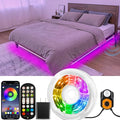 Motion Sensor LED Light Strip 19.68ft Under Bed Lights, RGB 3 Mode Motion Activated Bed Light with Music Sync and Timer, Dimmable Color Changing LED Lights Mother Day Gift