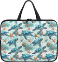 15 Inch Sea Turtle Starfish Laptop Sleeve, Lightweight Laptop Cover Computer Bag Tablet Carrying Case with Handle, Waterproof Tote Bags Notebook Case Handbag Briefcase for Men Women