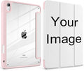 Personalized Photo Case for iPad Air 11 inch M4 2026 M3 2025 M2 2024 Release with Pencil Holder Cute Patterns Trifold Cover with Clear Back Shell Magnetic Wake Sleep Design for Girls Women