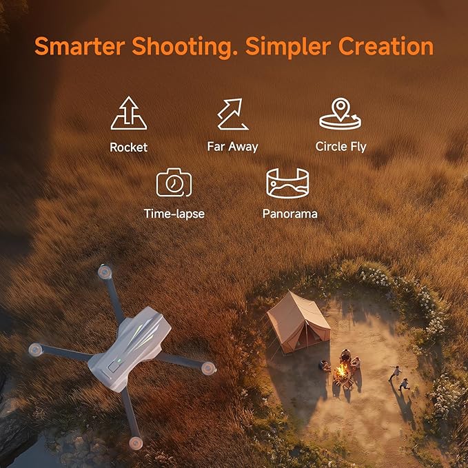 Ameta Drones with Camera for Adults 4k UHD, S20 GPS Drone for Kids and Beginners with Auto Return/50 Minutes/Brushless Motor/Altitude Hold/Beginner Mode, Cool Toys Gifts for Men Boys(Under 249g)