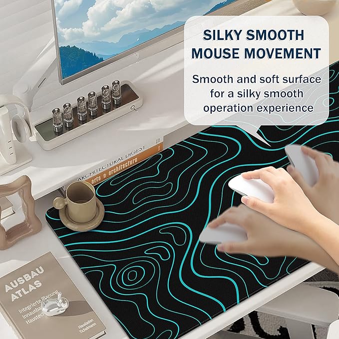 Extended Mouse Pad for Gaming & Office - 31.5"x11.8" Large Desk Mat with Smooth Surface and Stylish Design for PC, Home Office Decor, and Work