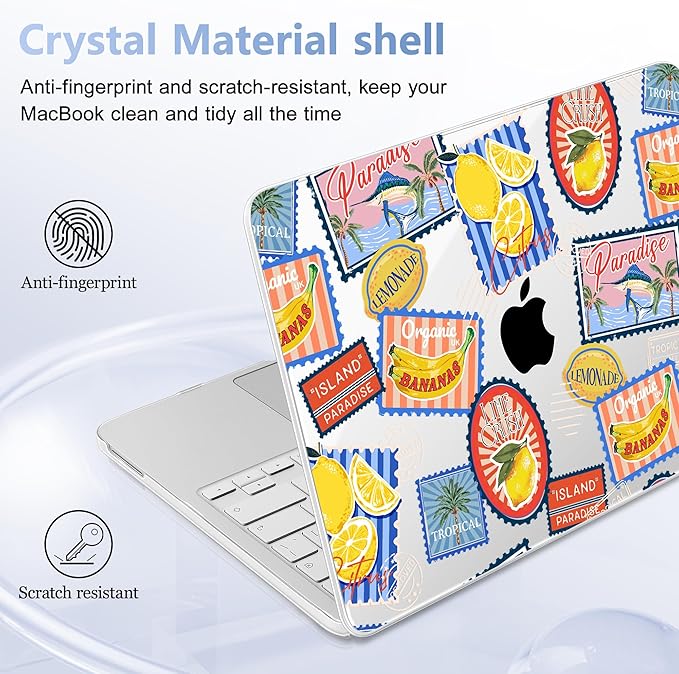 Case for 2026 MacBook Neo 13-inch Laptop with Liquid Retina Display, Release Model A3404, Sturdy Plastic Hard Shell Case + Keyboard Cover + Trackpad Film + Dust Plug, Post Stamps