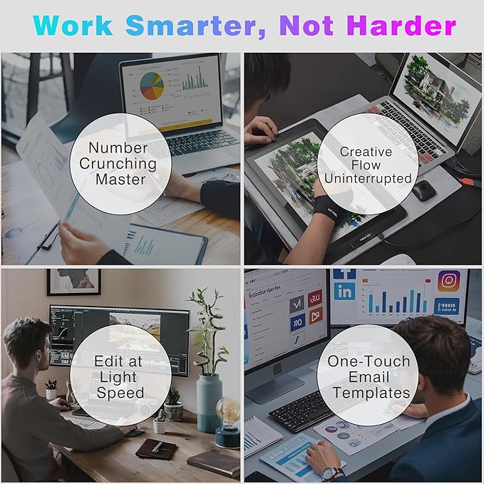 Doohoeek Tri-Mode Programmable Keyboard (BT/2.4G/Wired), Bluetooth Shortcuts Keyboard with 25 Custom Keys & Shortcuts Stickers & Backlit, Wireless Macro Keypad for Windows Graphic, Editing & Office
