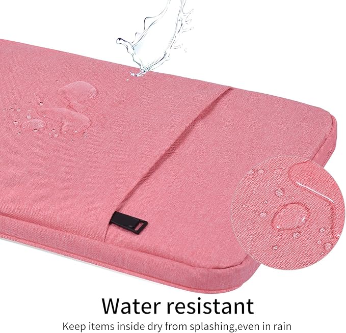 14 Inch Laptop Sleeve Case Women Girls for DELL XPS 15, Latitude 5420 7420, Inspiron 14, Lenovo Flex 5, HP 14 Laptop, Razer Blade 15, Laptop Cover 14 inch Water Resistant Computer Bag -Pink