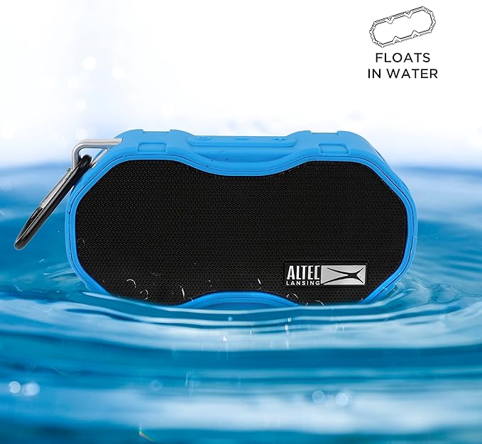 Altec Lansing - Baby Boom Waterproof Bluetooth Speaker, Wireless & Portable for Travel & Outdoor Use, Deep Bass & Loud Sound, 1 Pack (Blue)