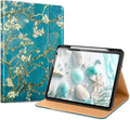 VIKESI Case for iPad Pro 13-inch M5 or M4 Released in 2025 or 2024, Leather Stand Cover with Apple Pencil Holder, Auto Wake/Sleep, Multiple Viewing Angles, Built in Hand Strap & Pocket,Blossom