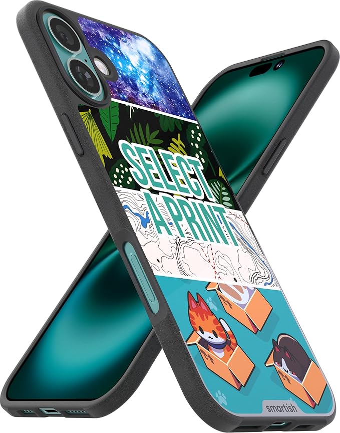 Smartish® iPhone 16 Plus Magnetic Case - Gripmunk Compatible with MagSafe [Lightweight + Protective] Slim & Thin Grip Cover with Microfiber Lining for Apple iPhone 16 Plus - Custom Prints