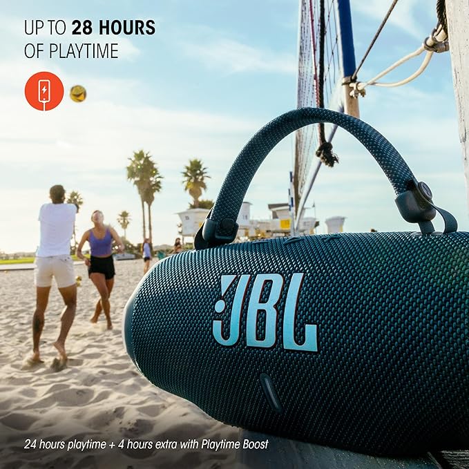 JBL Charge 6 - Portable Waterproof & Drop-Proof Bluetooth Speaker, Bold JBL Pro Sound with AI Boost, 28Hrs of Playtime, Built-in powerbank & Comes with a Sturdy/Removable Carrying Strap (Blue/Teal)