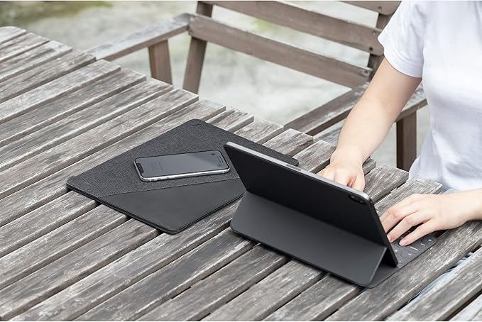 Native Union Stow Slim for iPad 13" Tablet Sleeve – Sleek & Slim Premium Sleeve Compatible with iPad Air 13" M4, iPad Pro 13" M4 with Easy-Access Magnetic Closure & External Pocket (Slate)